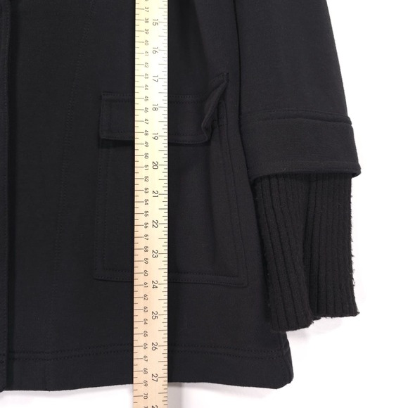 Anthropologie Daily PRACTICE VNeck Cardigan Jacket Black XS Cotton Blend Sweater - Picture 7 of 12